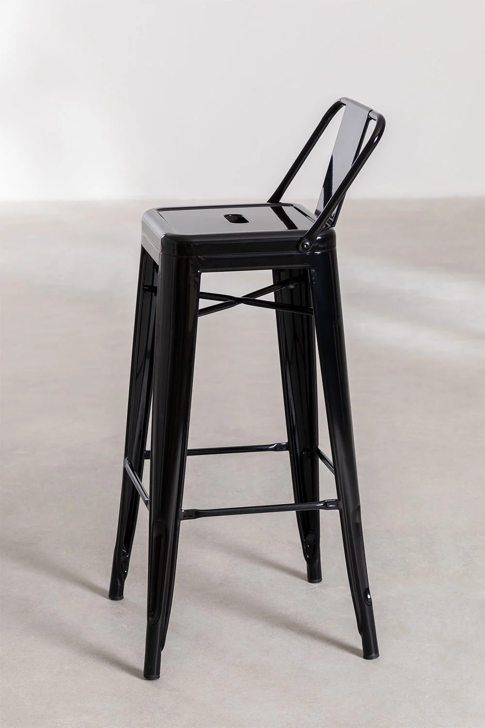 Taburete Tolix Clasico Negro 66cm-3