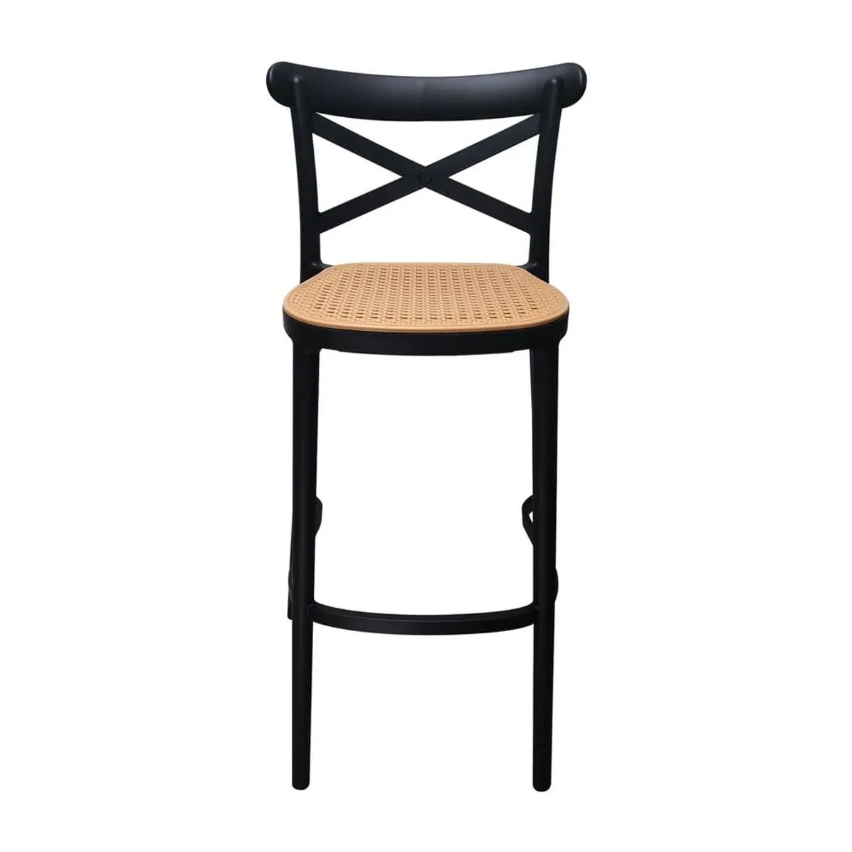 Pack 2 Pisos y sillas bar MKP Crossback Danubio Piso de Bar o Terraza 66cm Negro-4