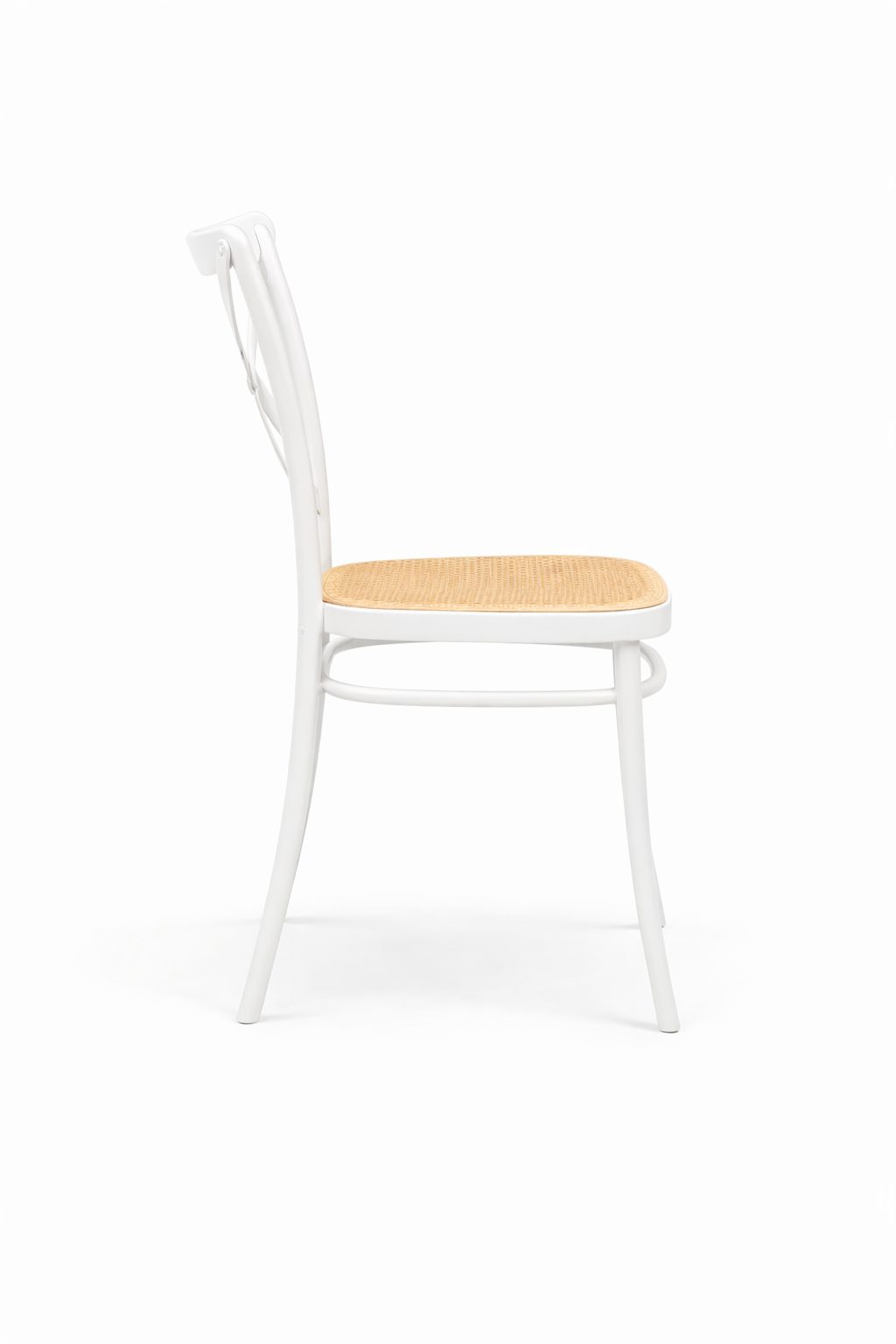 Pack 4 Sillas Danubio Crossback Top Apilable Blanca-2