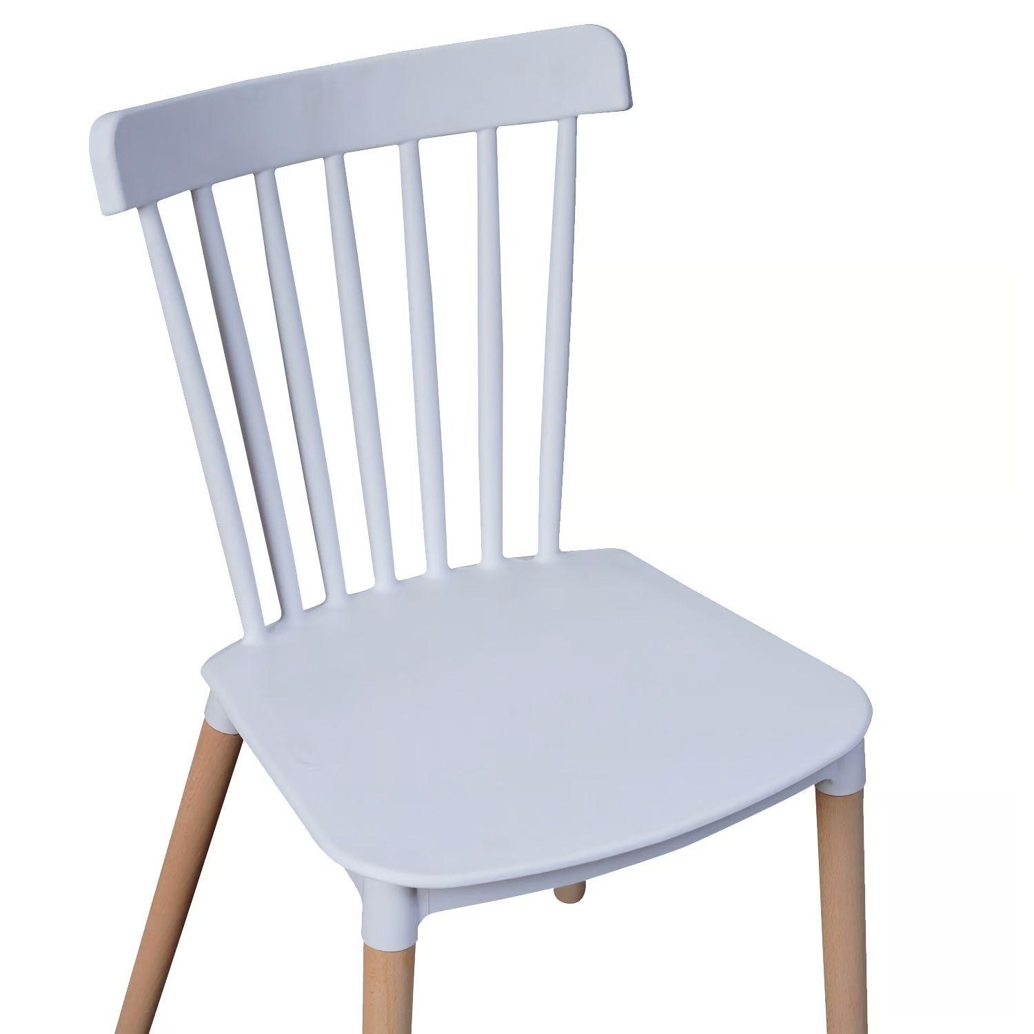 Pack 6 Sillas Windsor para Comedor o Terraza Blancas-3
