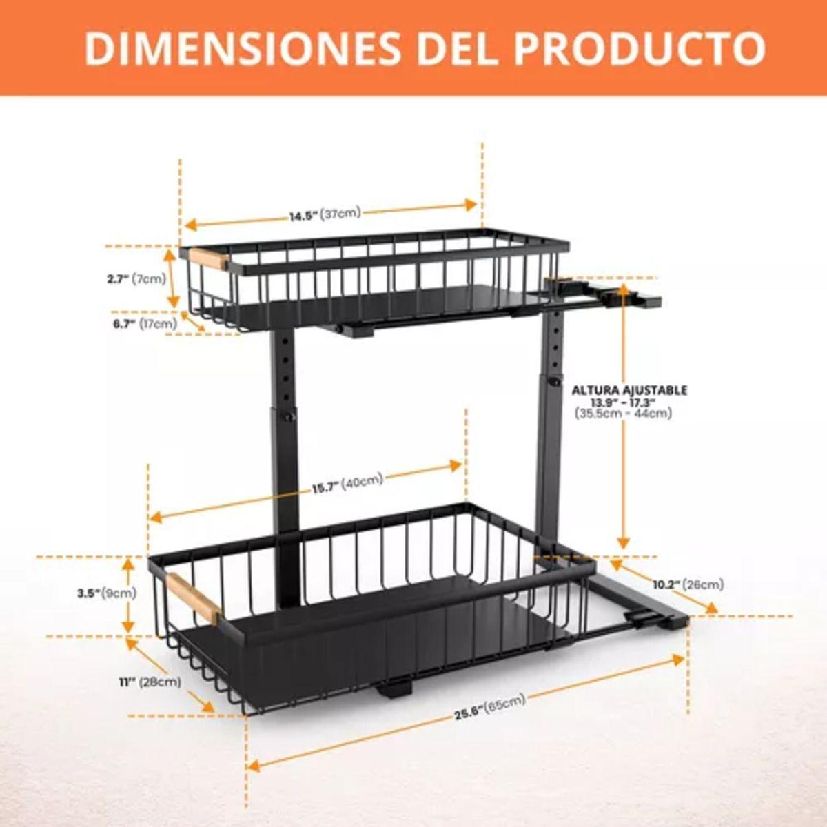 Organizador Para Lavaplatos Cocina Baño Multiusos Ajustable-6