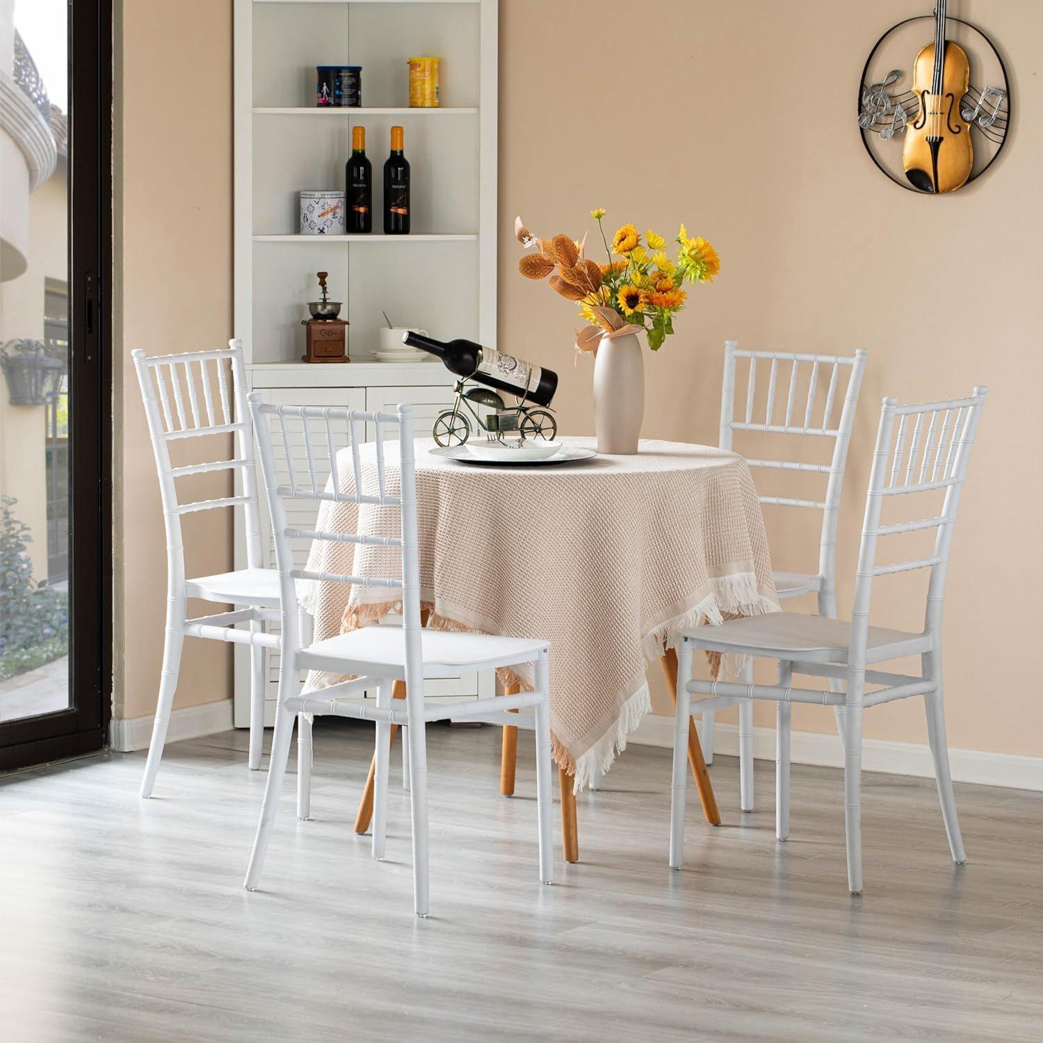 Silla Chiavari Apilable Para Comedor Terraza Eventos Blanca-6
