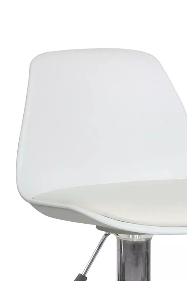Pack 2 Pisos y sillas bar MKP Eames Base Cromada para Cocina o Bar Blanco-3