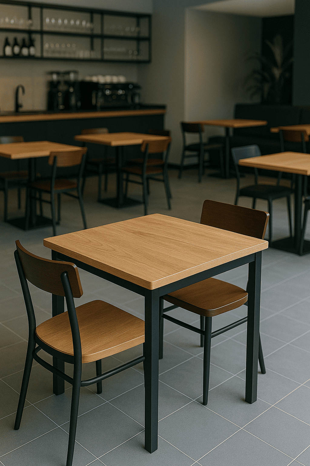 Mesa 80x80cm Para Restaurante Cafeter a Casino Terraza Comedor-2