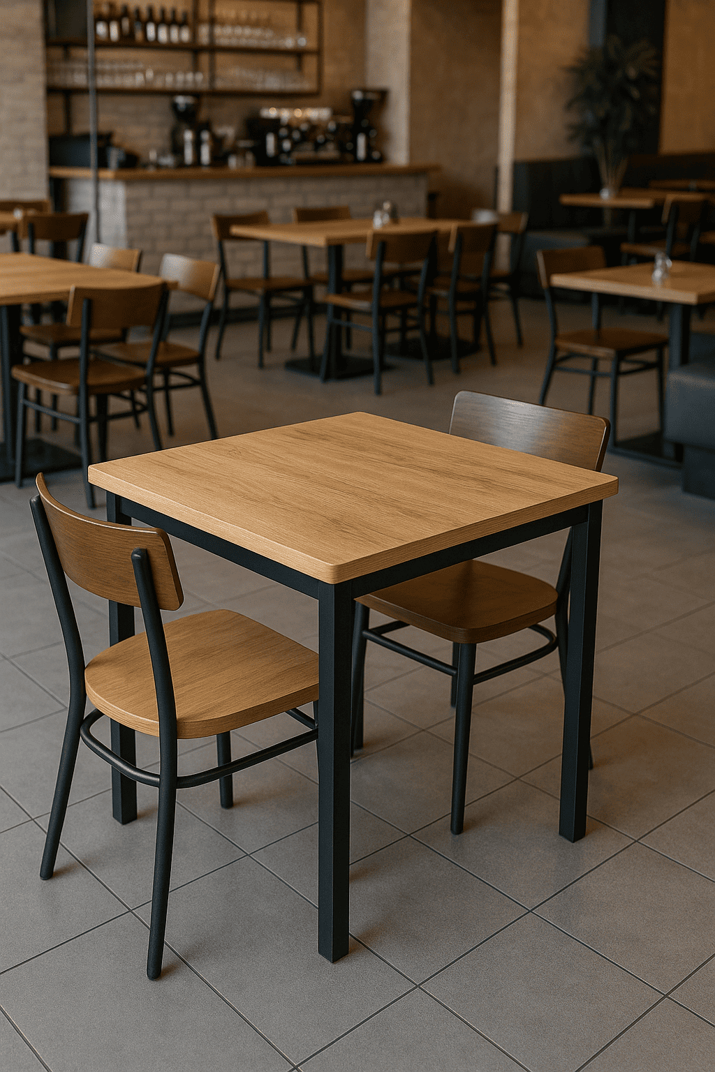 Mesa 80x80cm Para Restaurante Cafeter a Casino Terraza Comedor-4