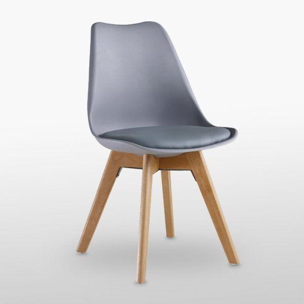 Silla Eames Acolchada Gris-2