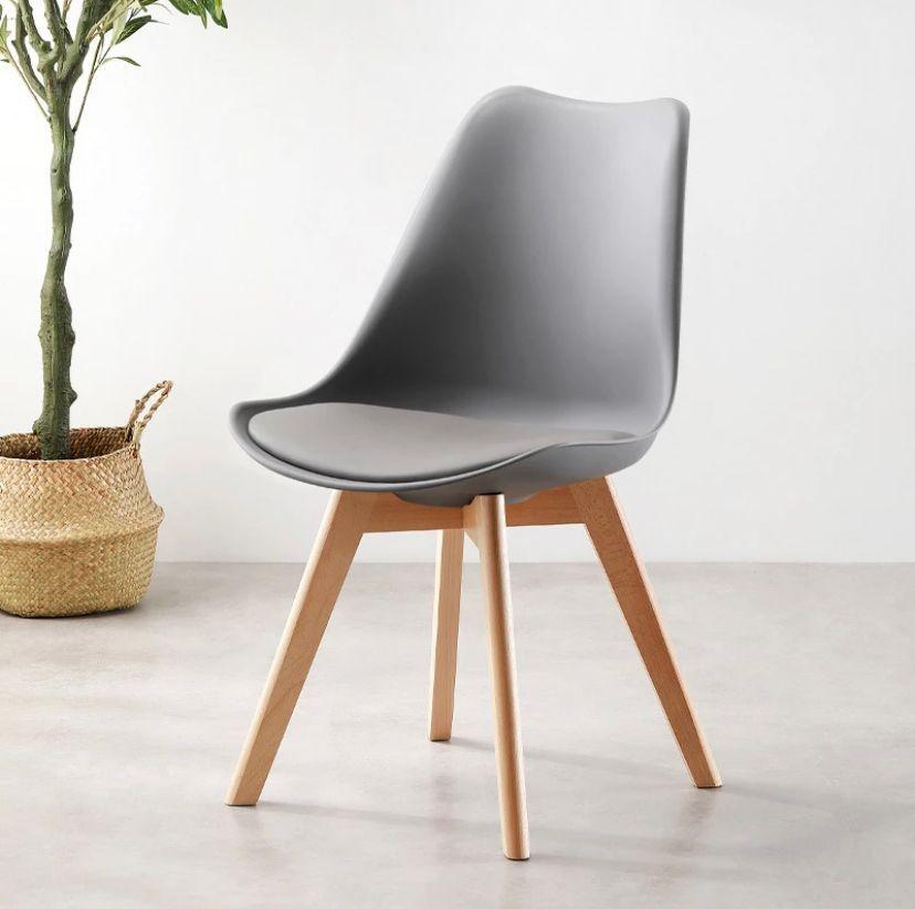Silla Eames Acolchada Gris-3
