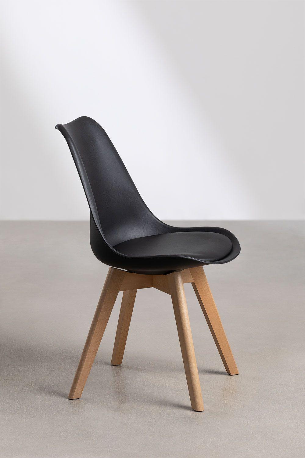 Silla Eames Acolchada Negra-2