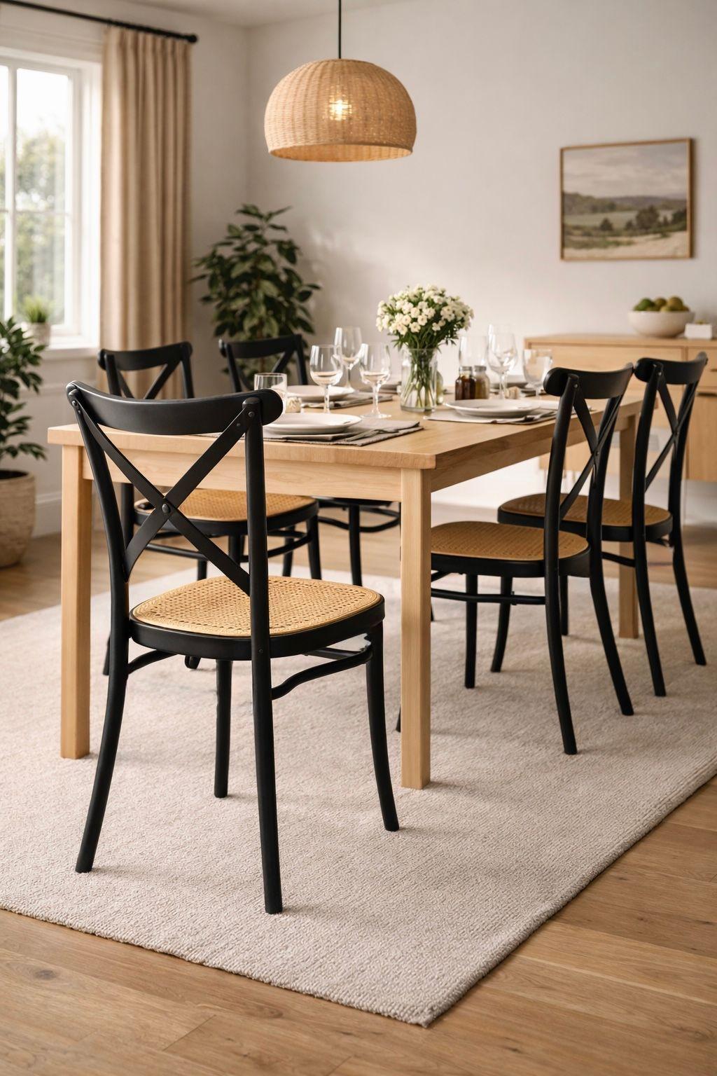 Silla Danubio Crossback Top Apilable Negra-5