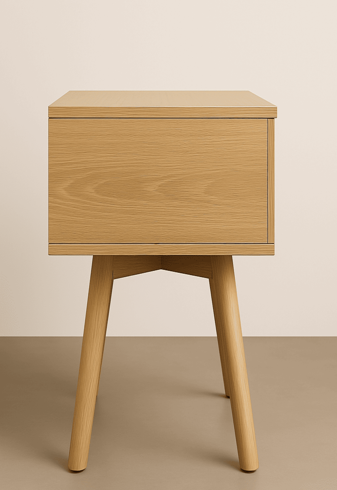 Velador Mesa De Noche Wood 1 Cajon Moderno 50*40*45cm-2