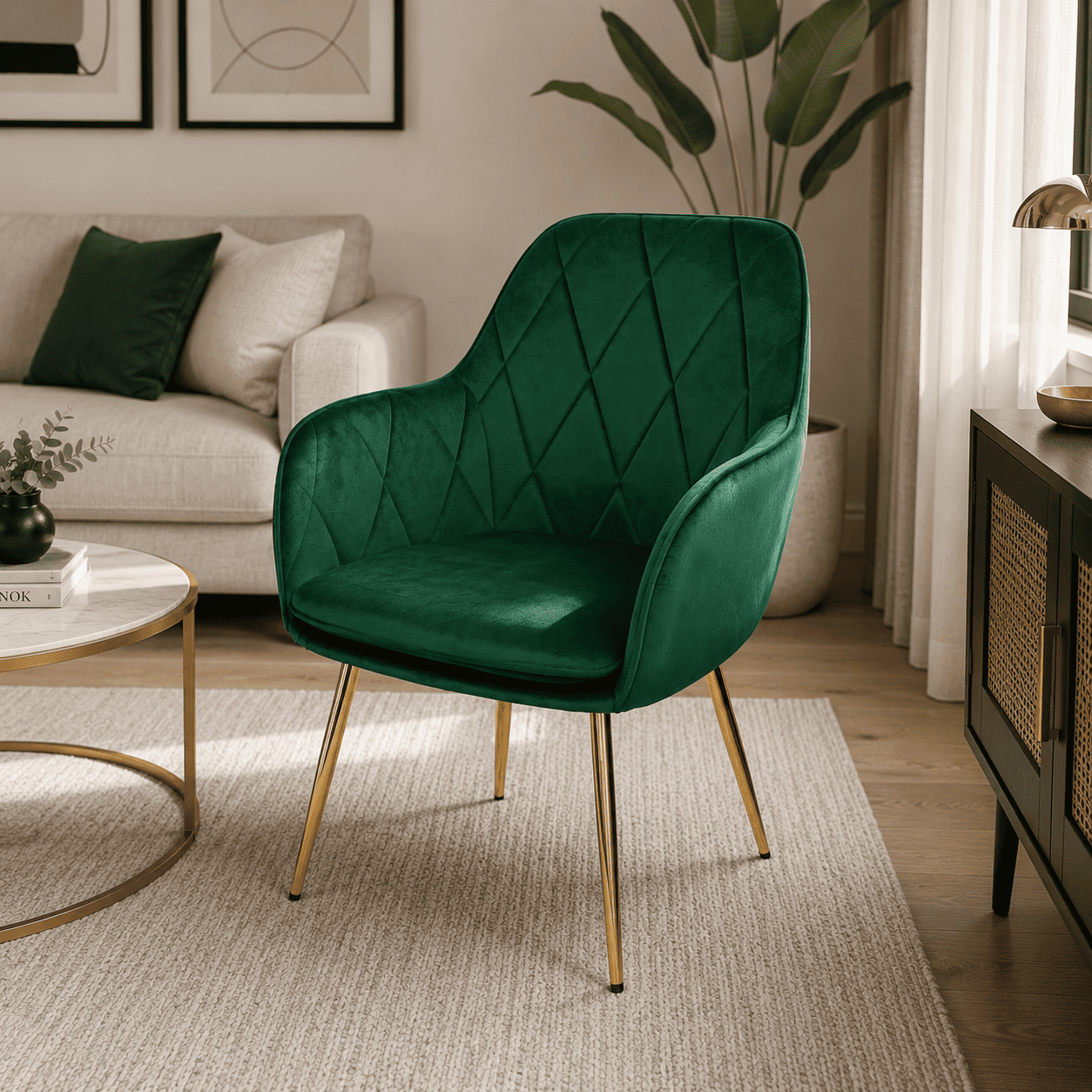Butaca Sitial Velvet Diamond Verde-3