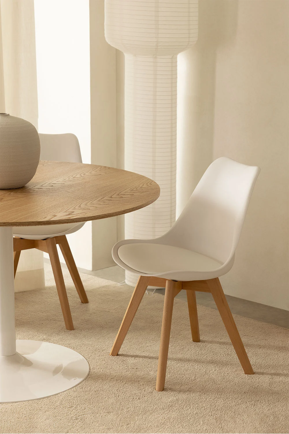 Pack 4 Sillas Eames Acolchada Blancas-7
