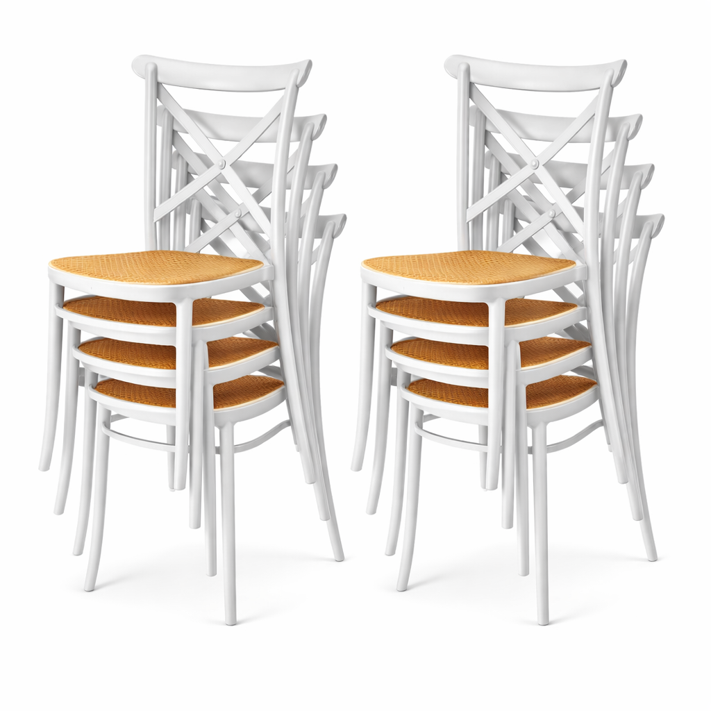 Silla Danubio Crossback Top Apilable Blanca-4