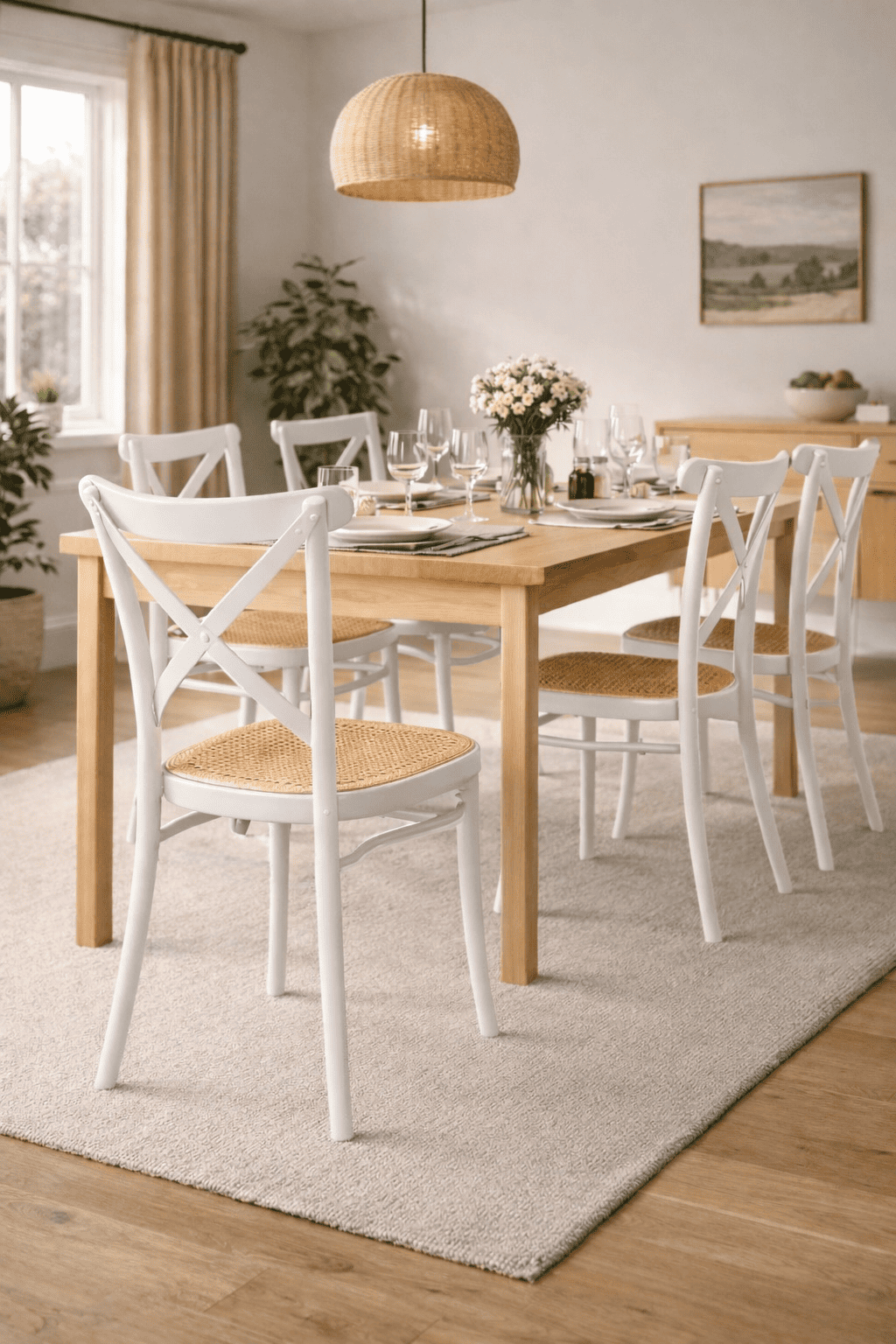 Silla Danubio Crossback Top Apilable Blanca-5