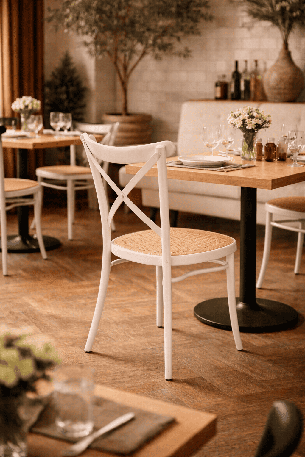 Silla Danubio Crossback Top Apilable Blanca-6