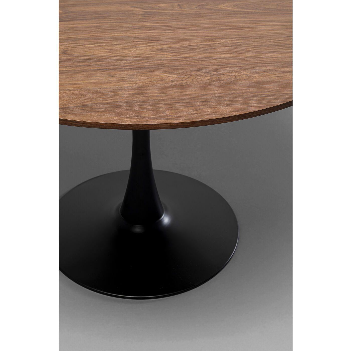 Mesa Comedor Redonda Tulip Wood 100cm Diametro Negra-2