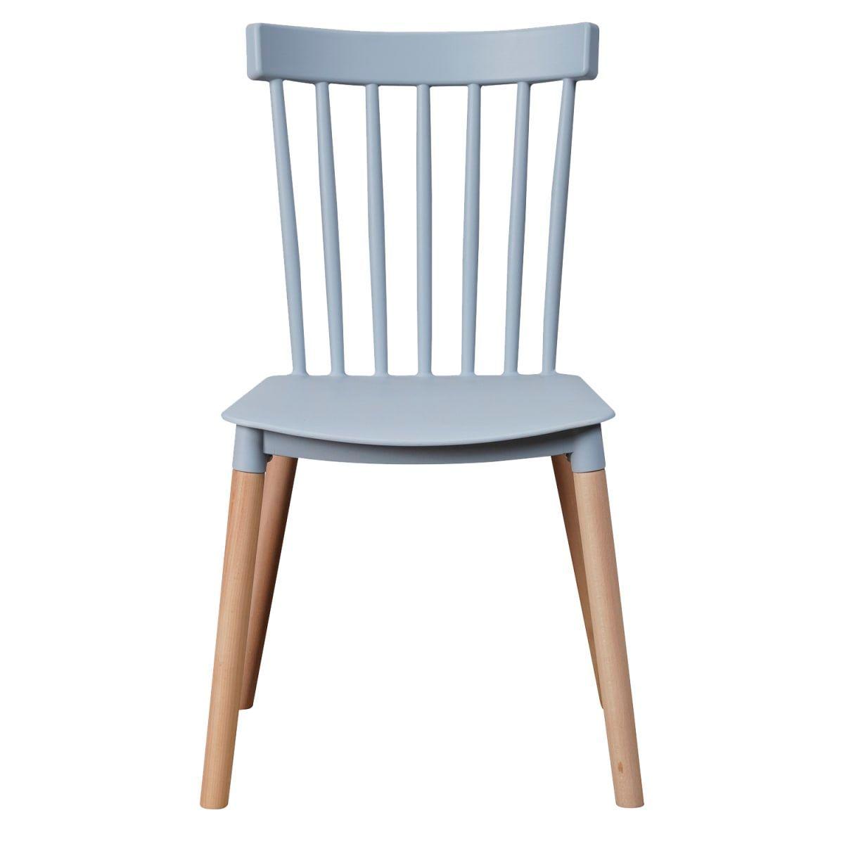 Pack 4 Sillas Windsor para Comedor o Terraza Gris-3