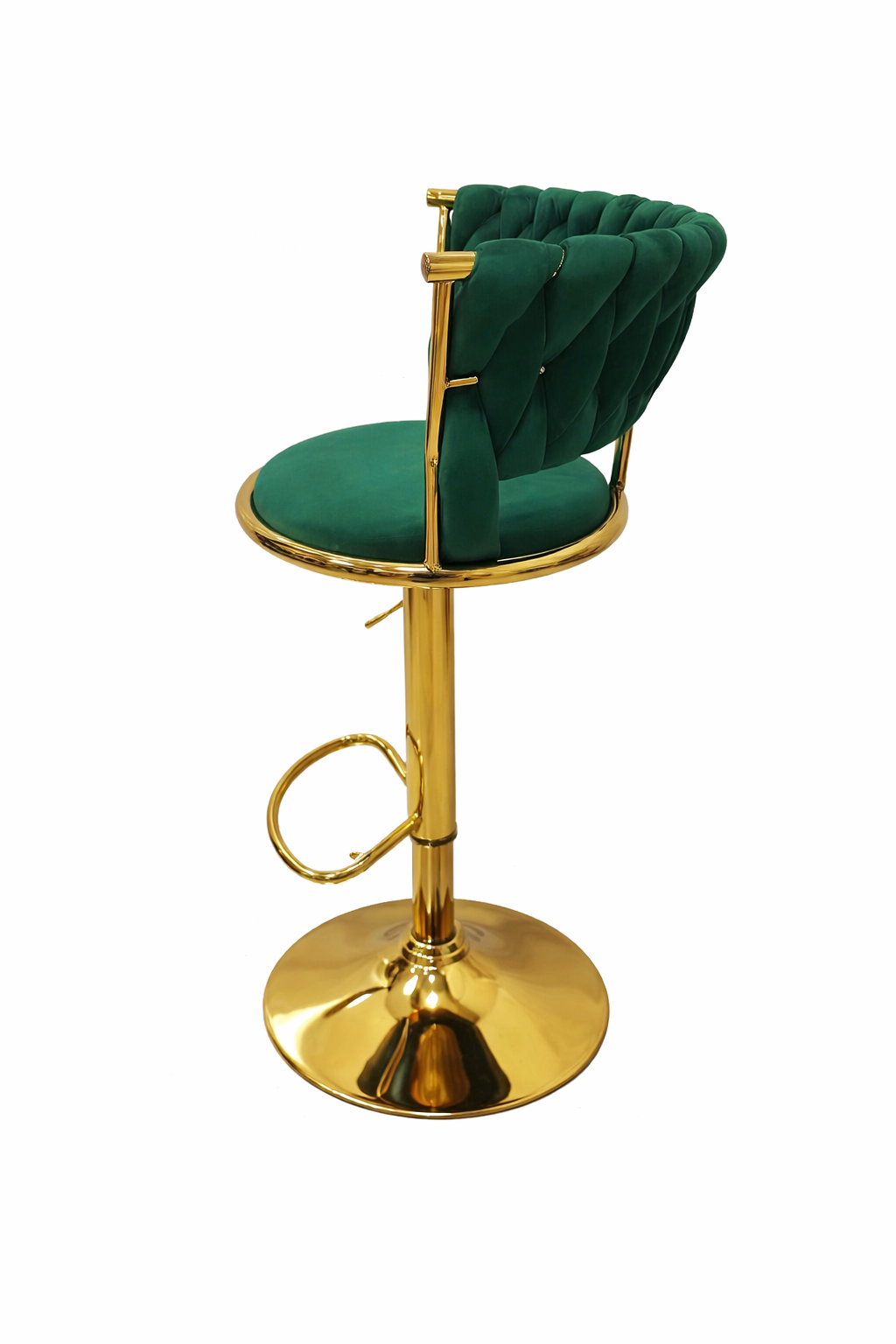 Pack 2 Taburetes Queen Terciopelo Ajustable Verde-2