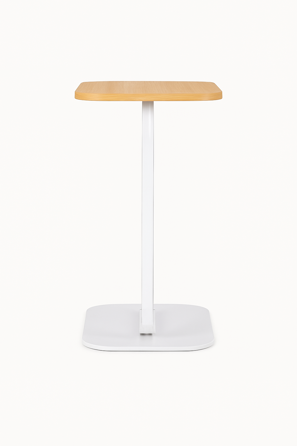 Mesa Lateral Auxiliar Minimalista Wood Blanca-2