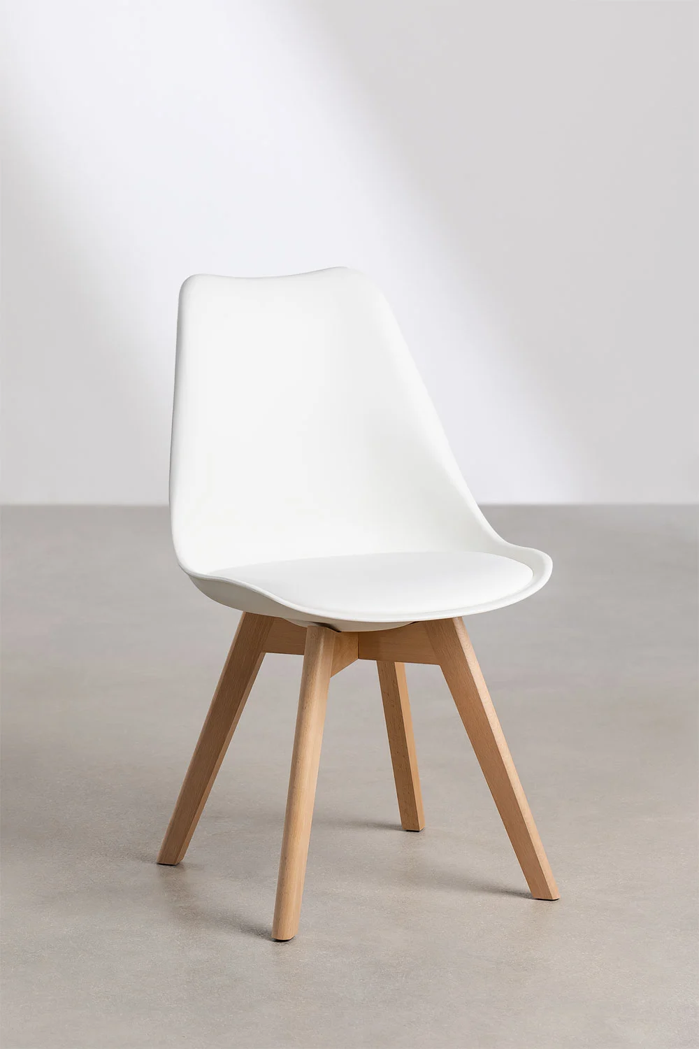 Comedor Mesa Eames Redonda De Vidrio 100cm Y 4 Sillas Tulip Blancas-3