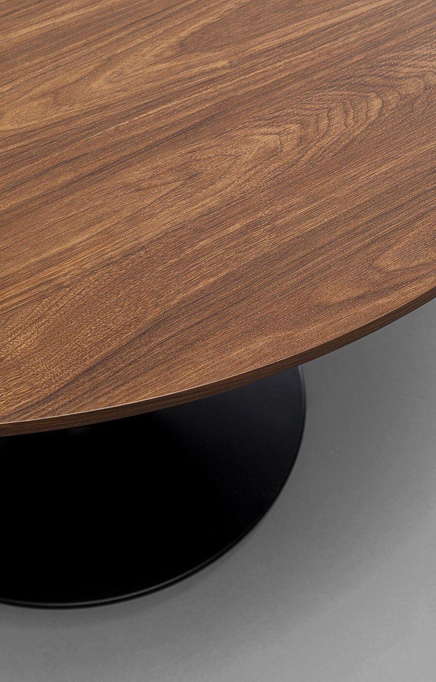 Mesa Comedor Redonda Tulip Wood 80cm Diametro Negra-2