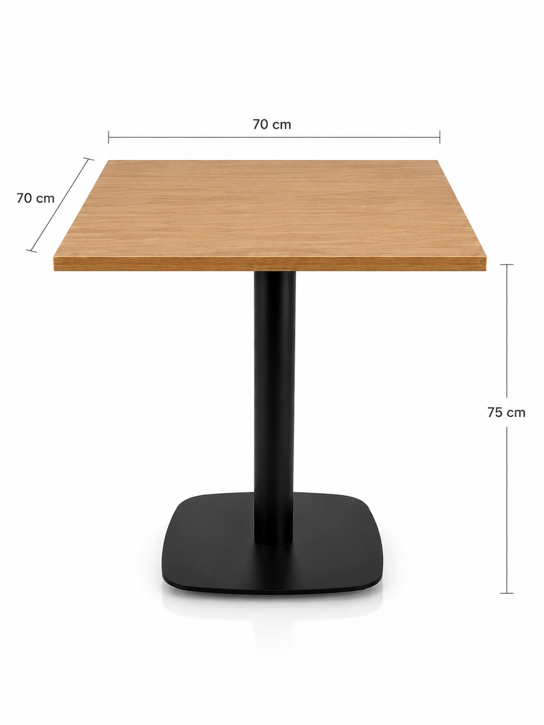 Mesa Tolix Madera 70x70 Metalica Cubierta Madera-2
