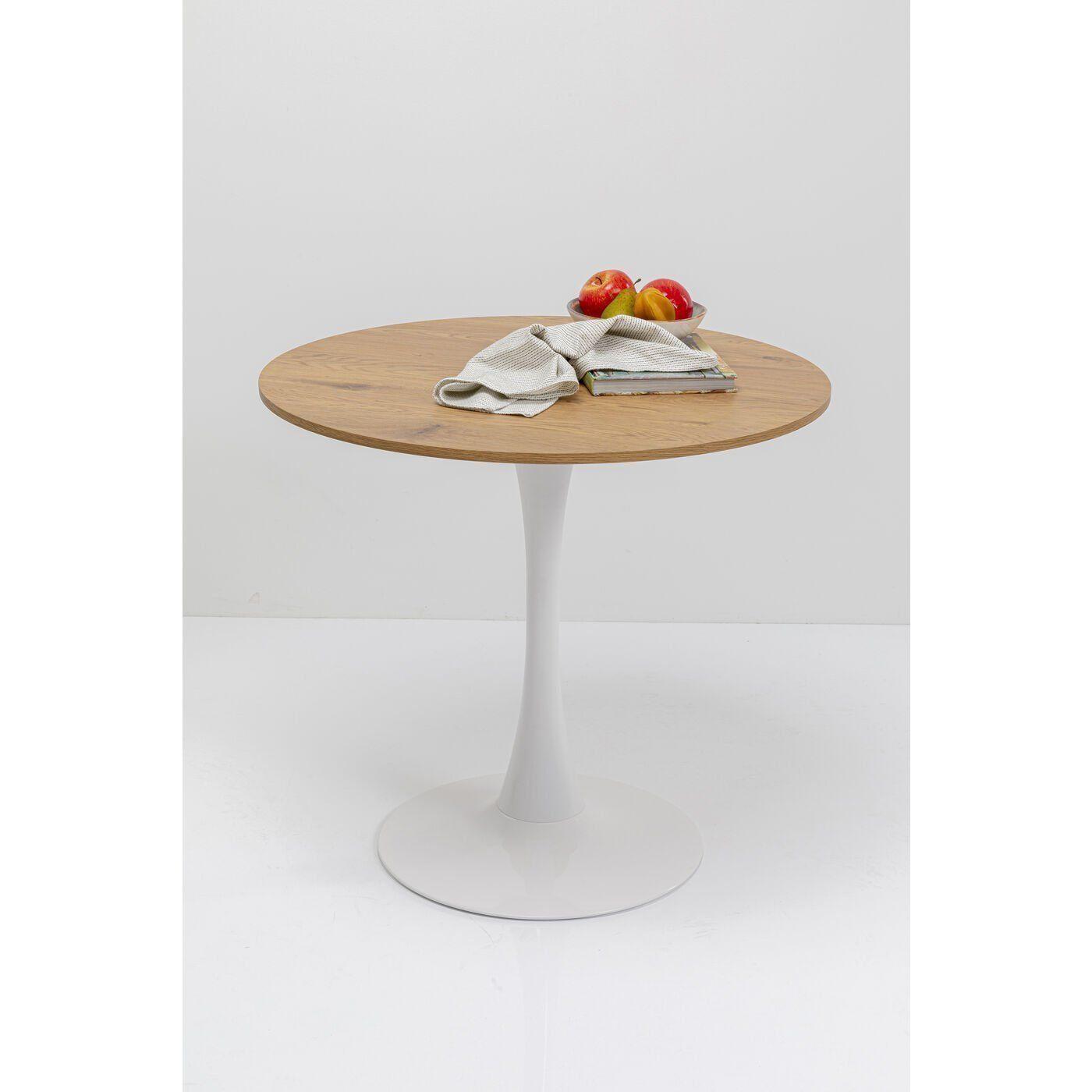 Comedor Mesa Tulip Wood Blanca Con 4 Sillas Tulip Acolchada Blancas-4