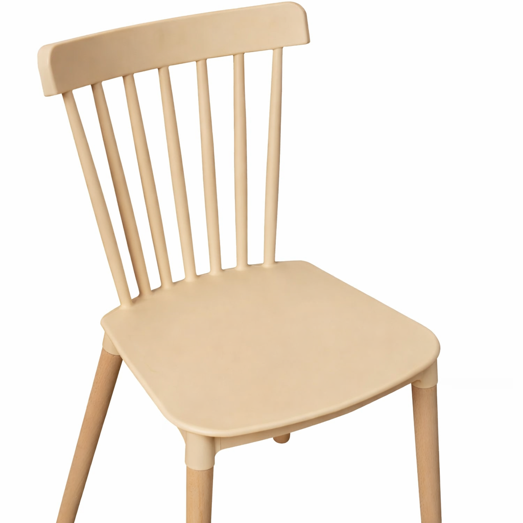 Pack 4 Sillas Windsor para Comedor o Terraza Beige-3