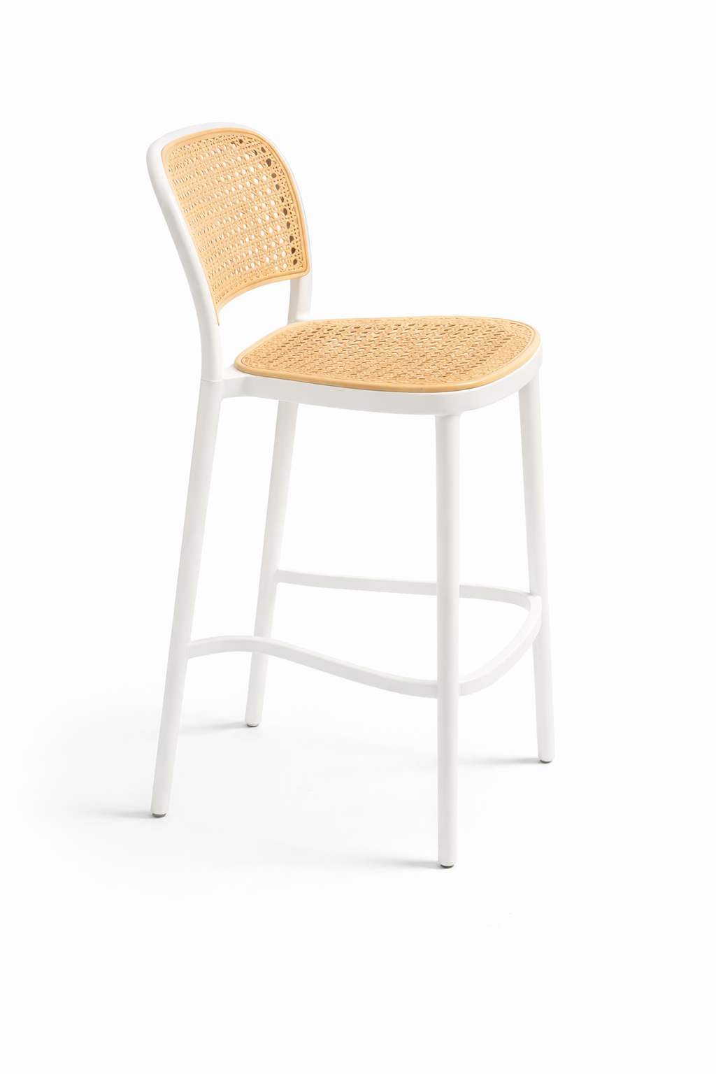 Pack 2 Taburetes Delta Piso De Bar O Terraza 66cm Blancos-3