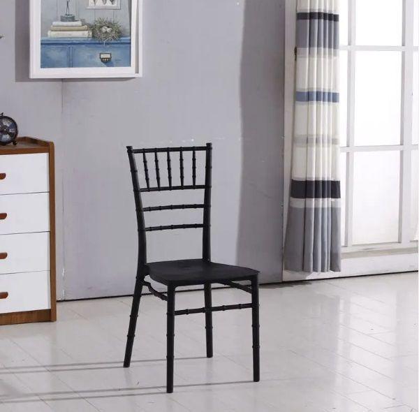 Silla Chiavari Apilable Para Comedor Terraza Eventos Negra-3