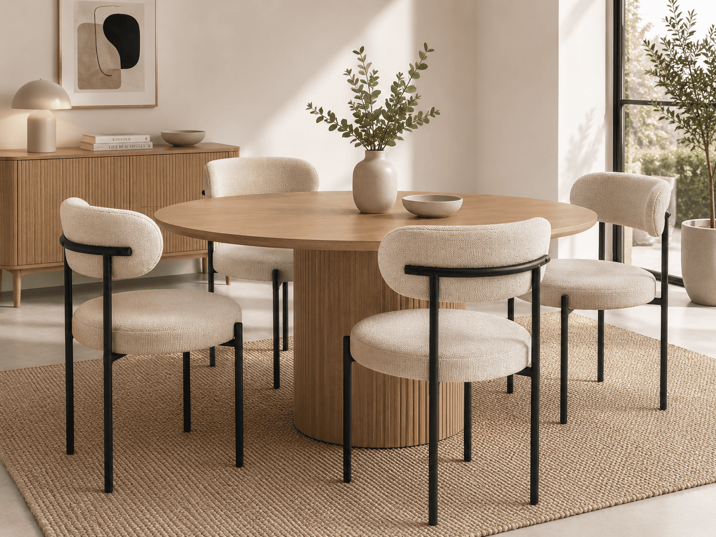 Pack 4 Sillas Capri Luxury Beige para Comedor-5