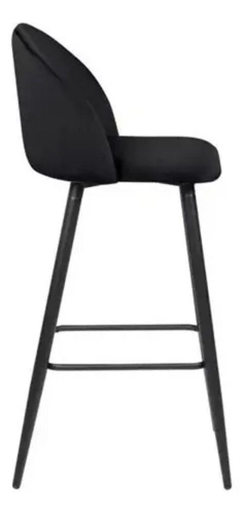 Pack 2 Pisos de Bar Taburete Velvet 66cm Terciopelo Negro-2