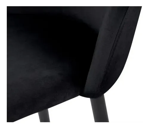 Pack 2 Pisos de Bar Taburete Velvet 66cm Terciopelo Negro-3