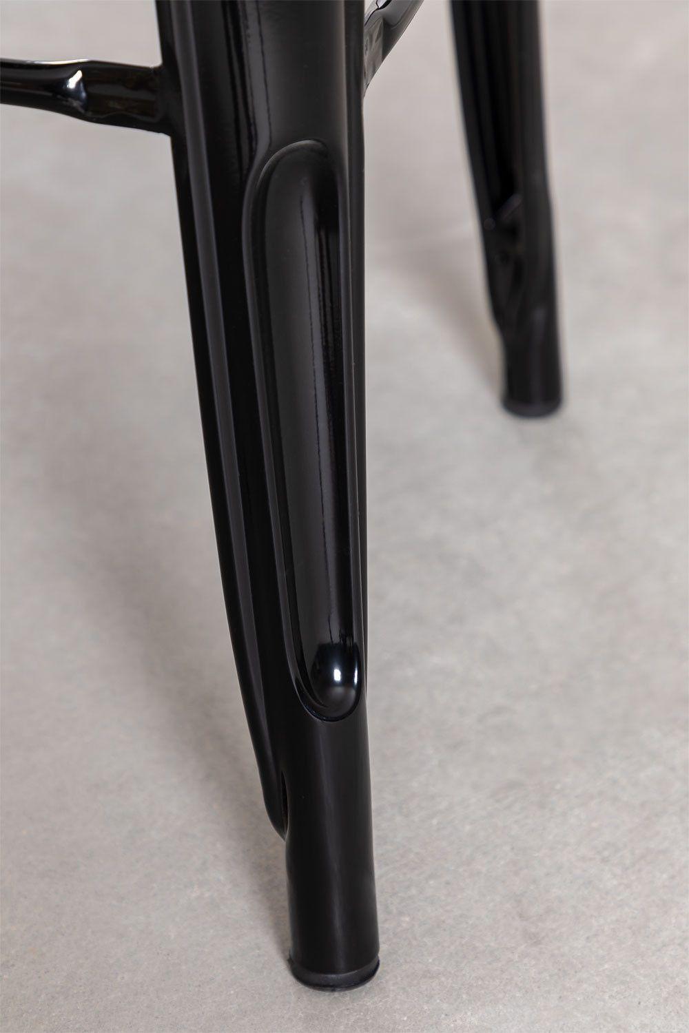 Pack 4 Pisos y sillas bar MKP Tolix Clásico Negro 66cm-4