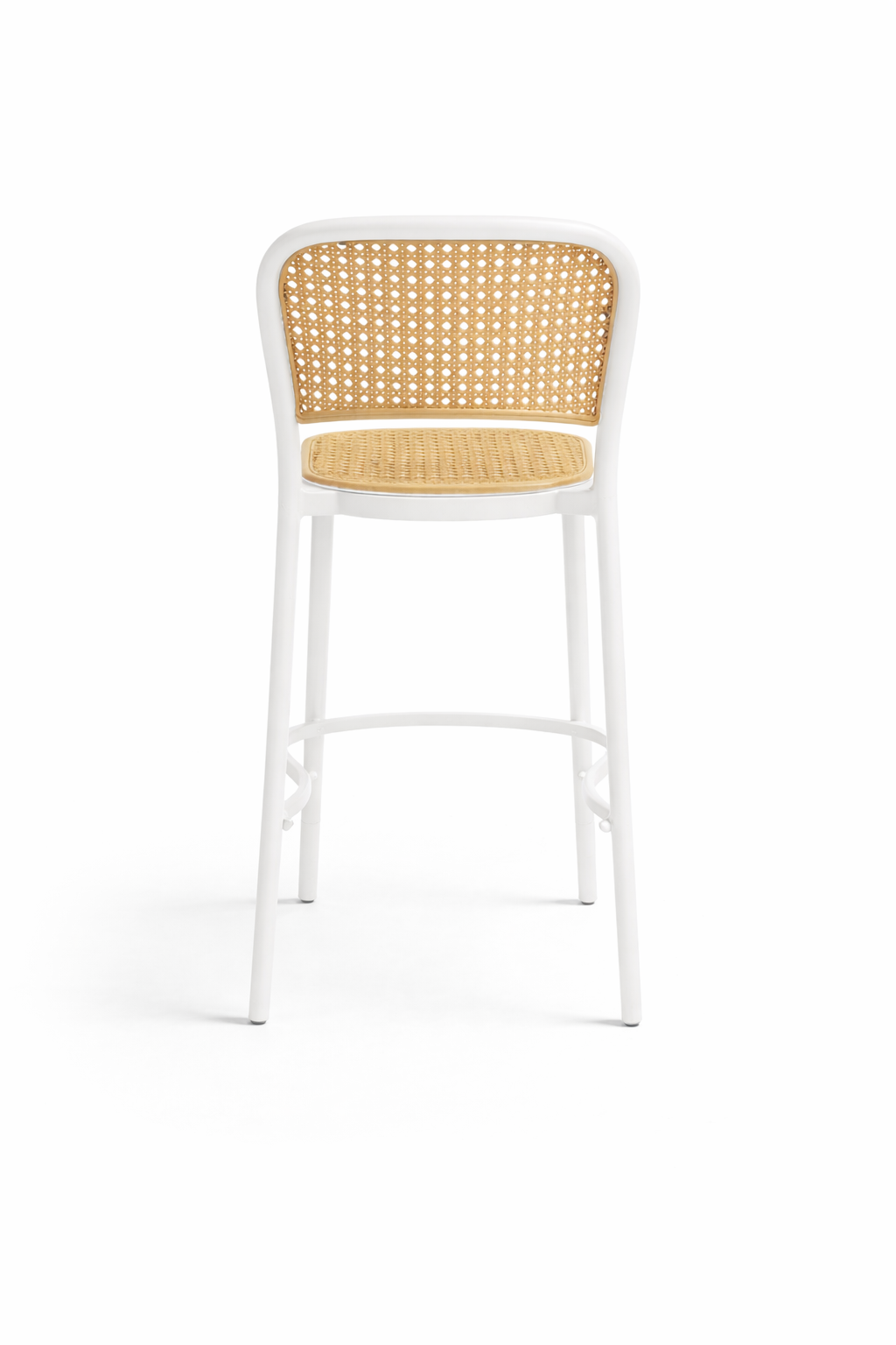 Pack 4 Taburetes Delta Piso De Bar O Terraza 66cm Blancos-2