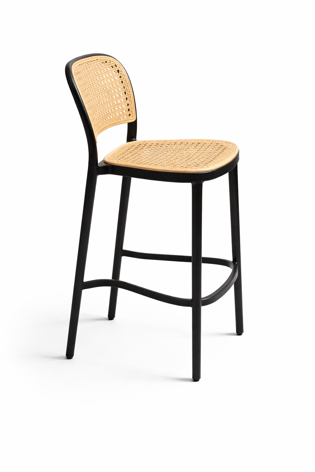 Pack 4 Taburetes Delta Piso De Bar O Terraza 66cm Negro-2