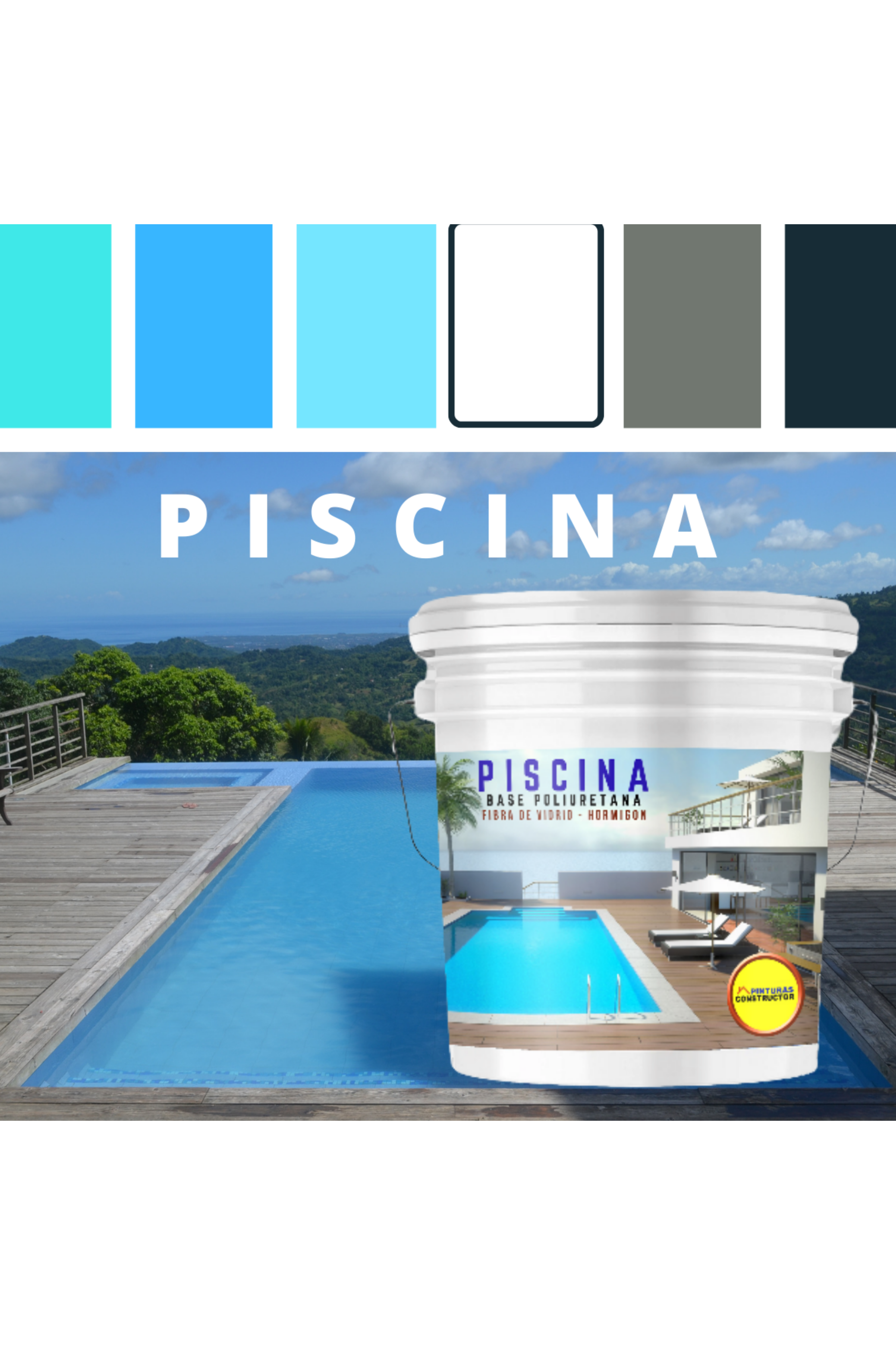 Pintura para Piscina Blanca Tineta 20 Lts-2