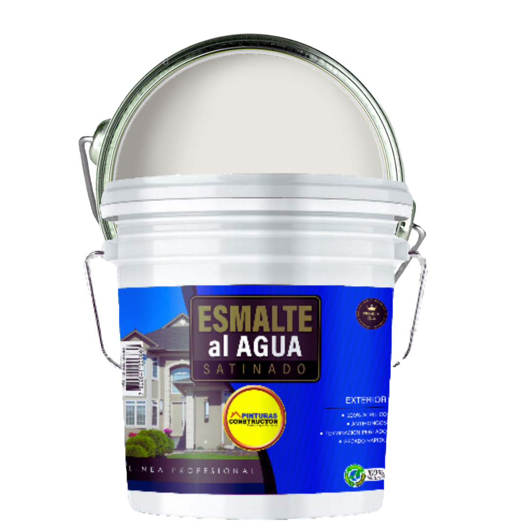 Esmalte Al Agua Satinado Blanco Tineta 10Lts-1