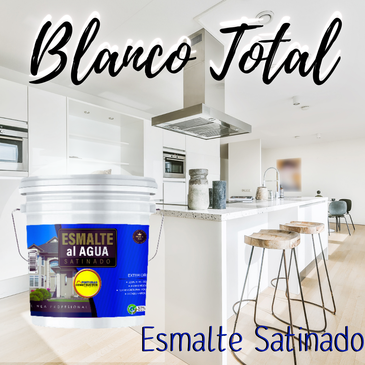 Esmalte Al Agua Satinado Blanco Tineta 10Lts-2