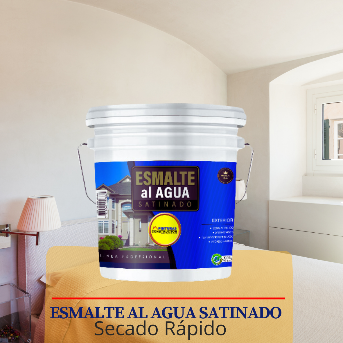 Esmalte Al Agua Satinado Blanco Tineta 10Lts-3