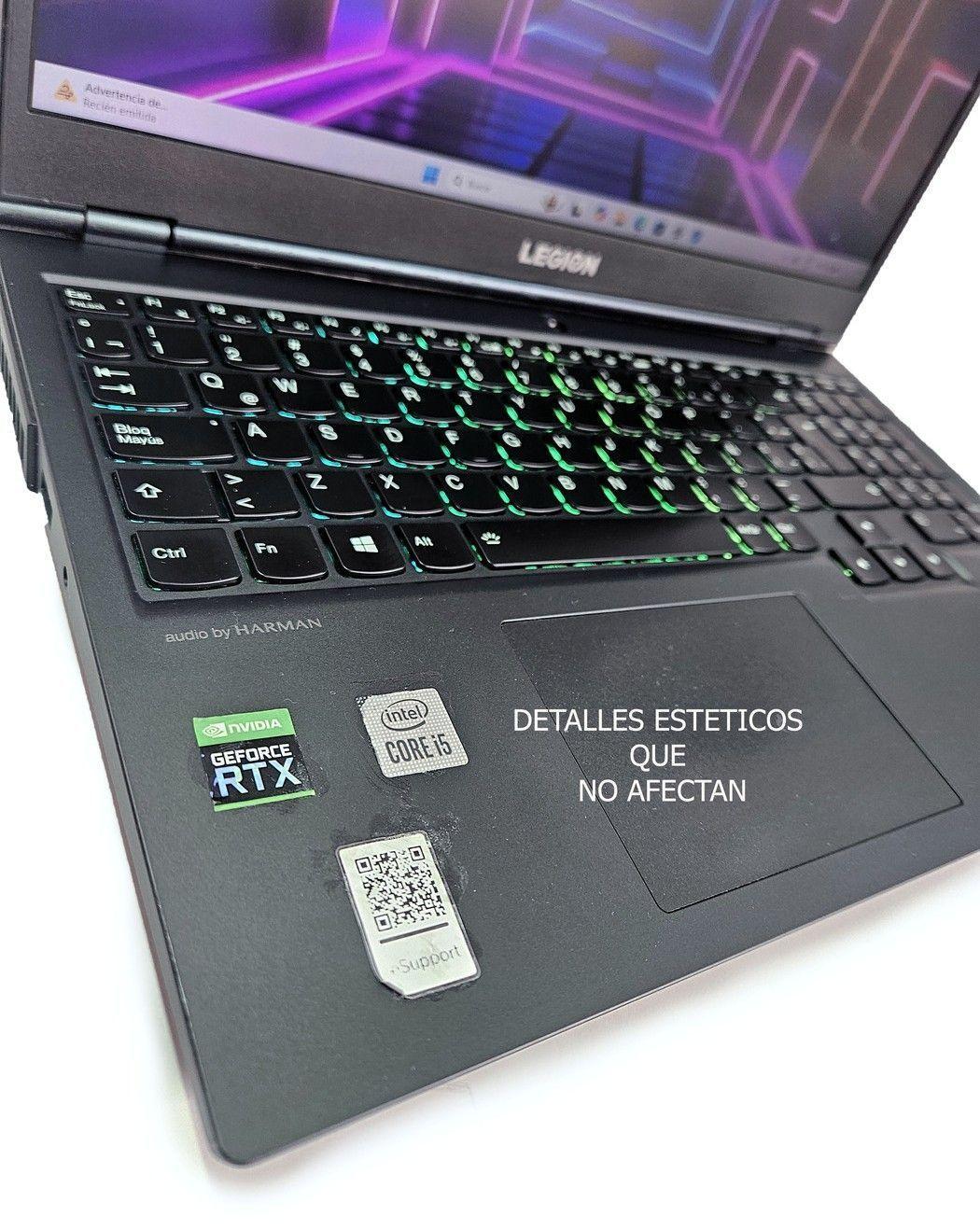 NOTEBOOK LENOVO LEGION I5 10MA NVIDIA GEFORCE RTX 2060 16GB RAM 512GB SSD 1TB HDD REACONDICIONADO-7