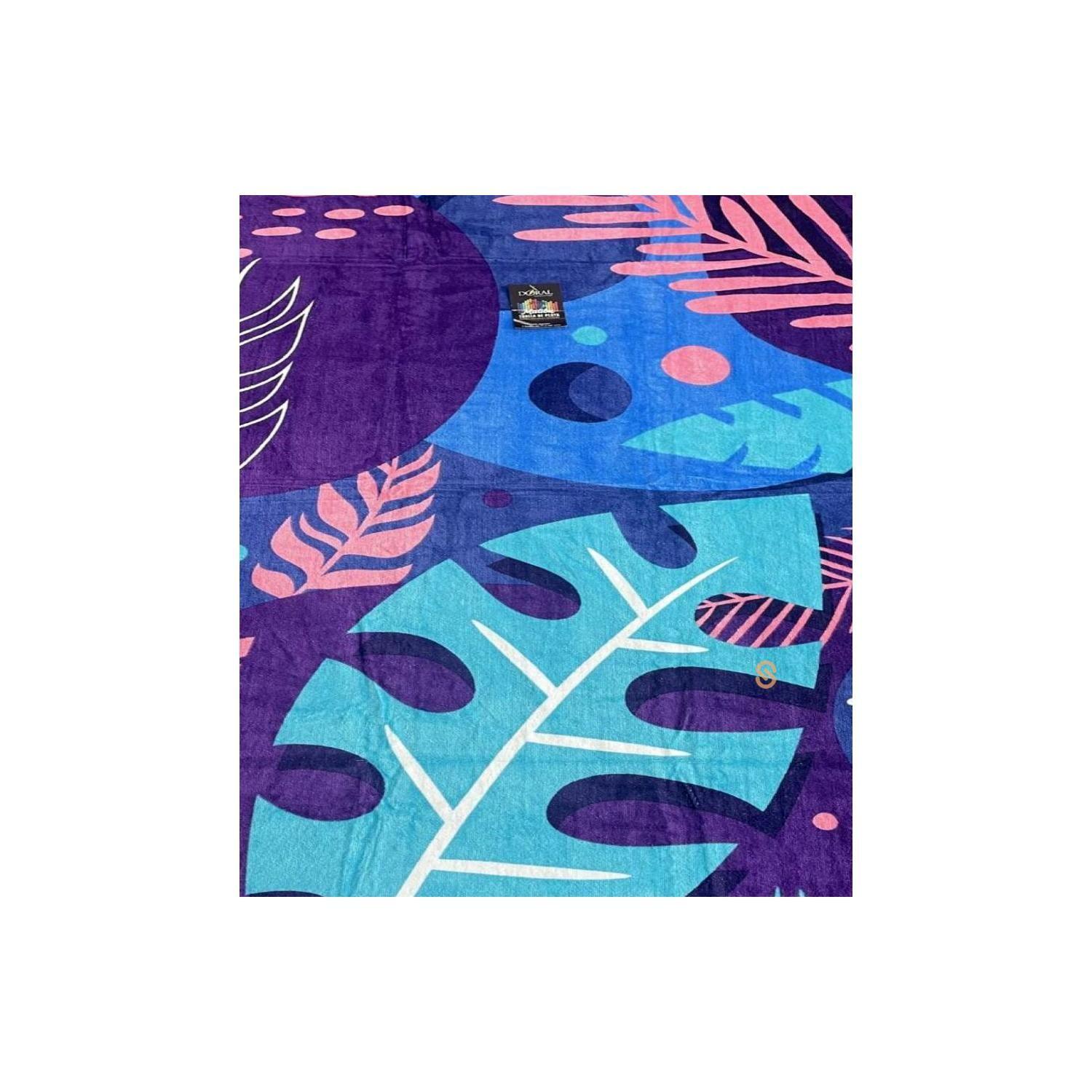 Toalla De Playa 152x76cms Algodón Diseño Hojas Doral - SC-1