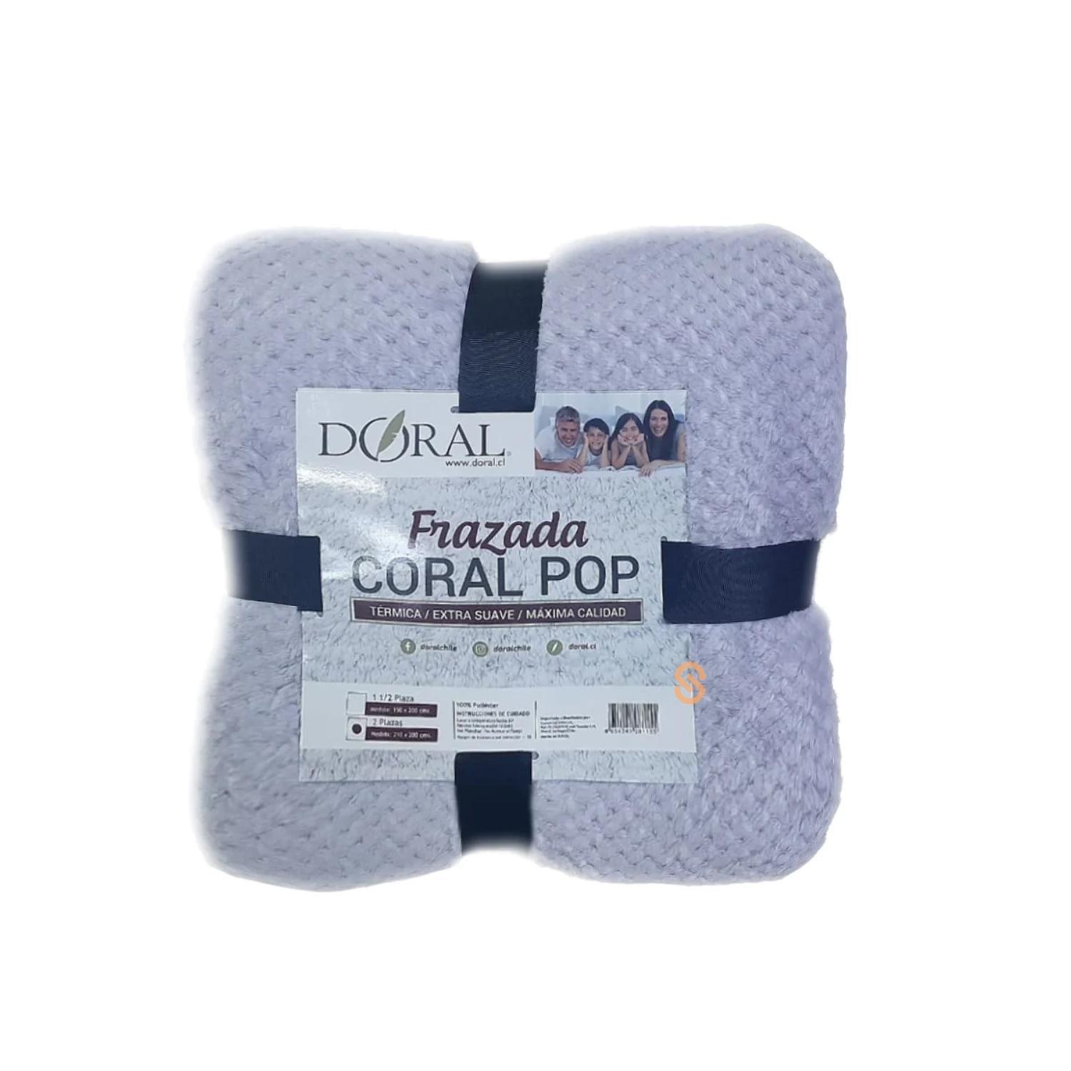 Frazada Coral Pop 1.5 Plazas Doral Color Lila - Shopyclick-0