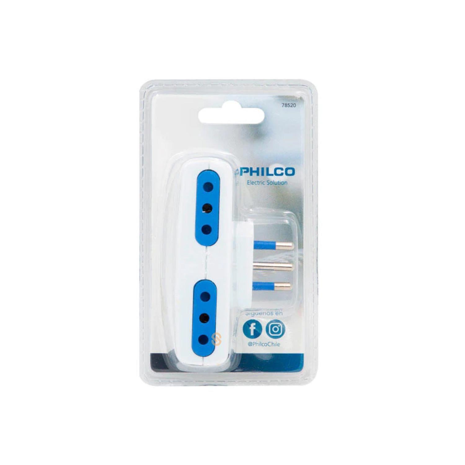 Enchufe Cuádruple 2p + T 10a 250v Philco - SC-2