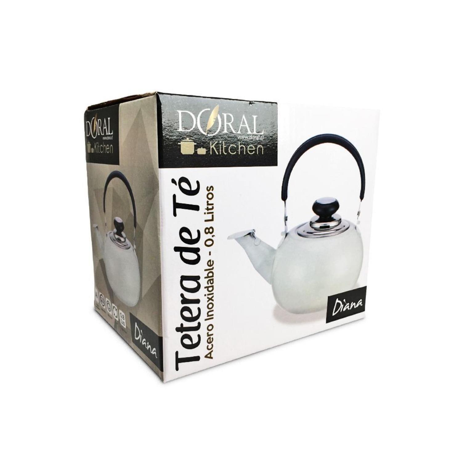 Tetera Para Té De Acero Inoxidable Blanco - SC-4