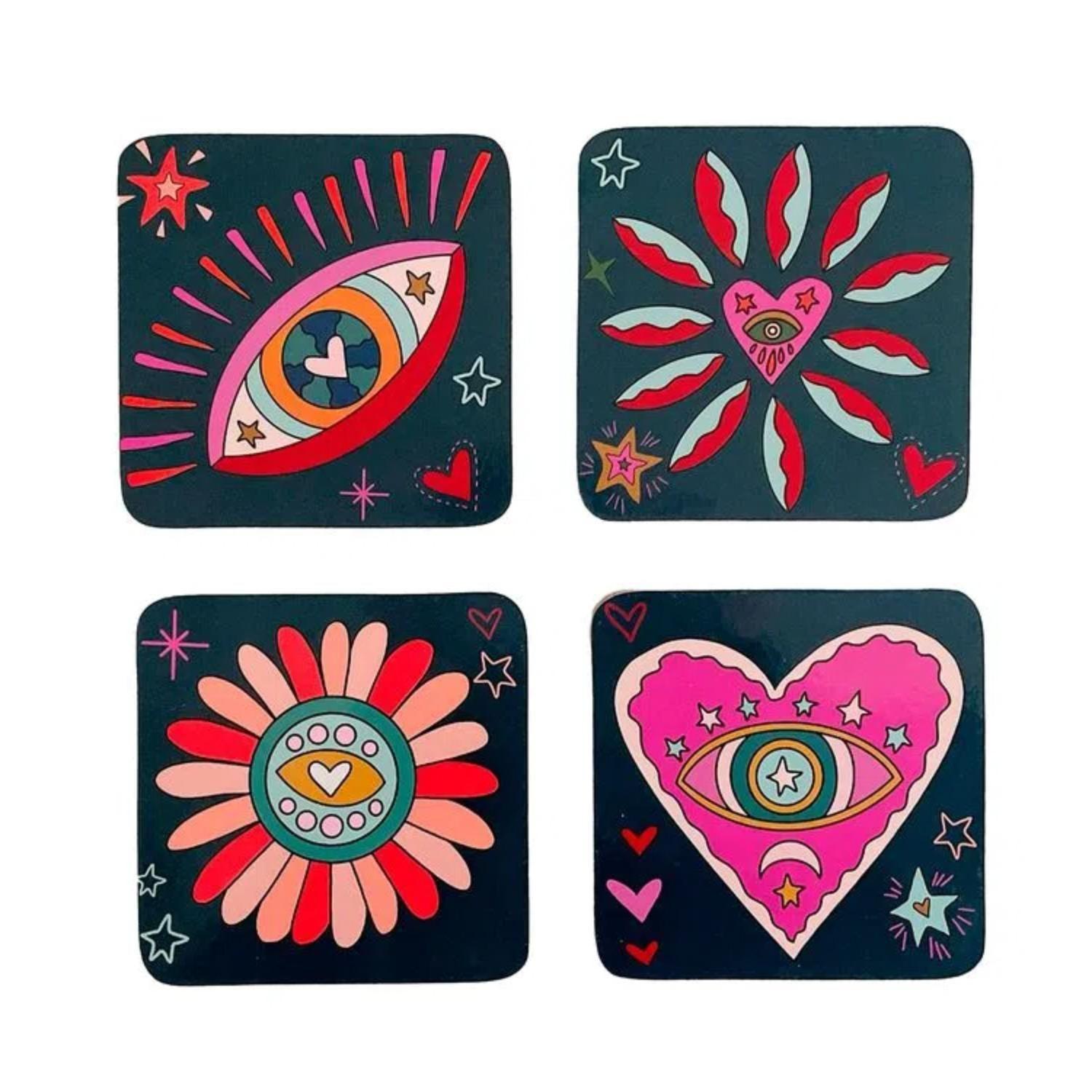 Set 4 Posavasos MDF Keep Tere Gott - SC-0