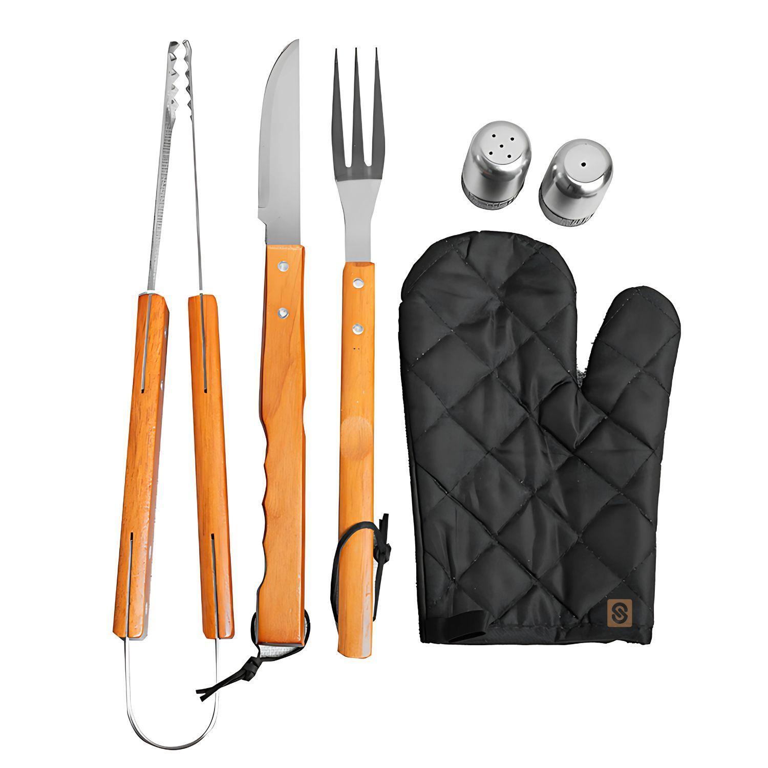Set Parrillero Completo 7 Piezas Asado Con Estilo - SC-1