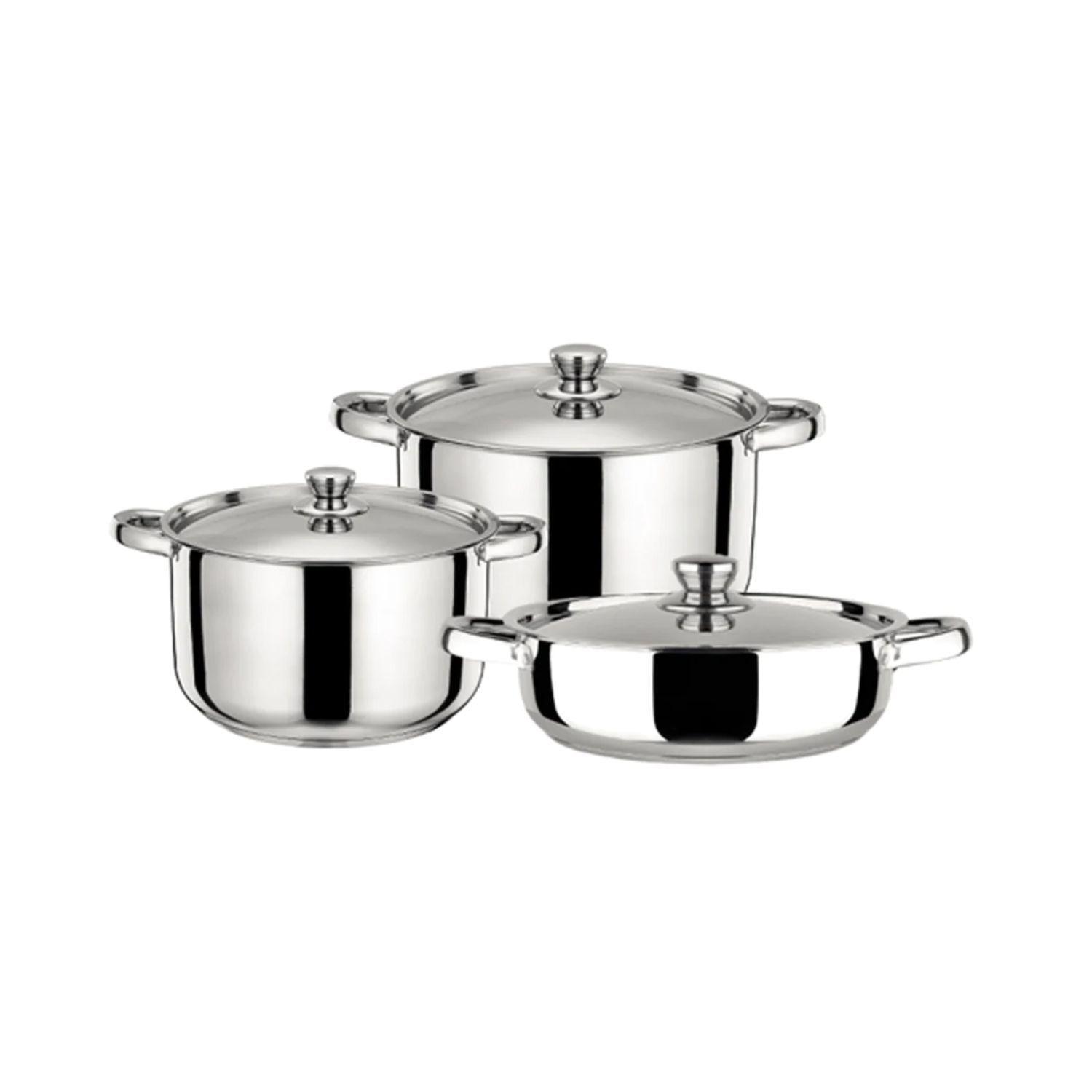 Batería De Cocina 6 Piezas Acero Inoxidable - Shopyclick-0