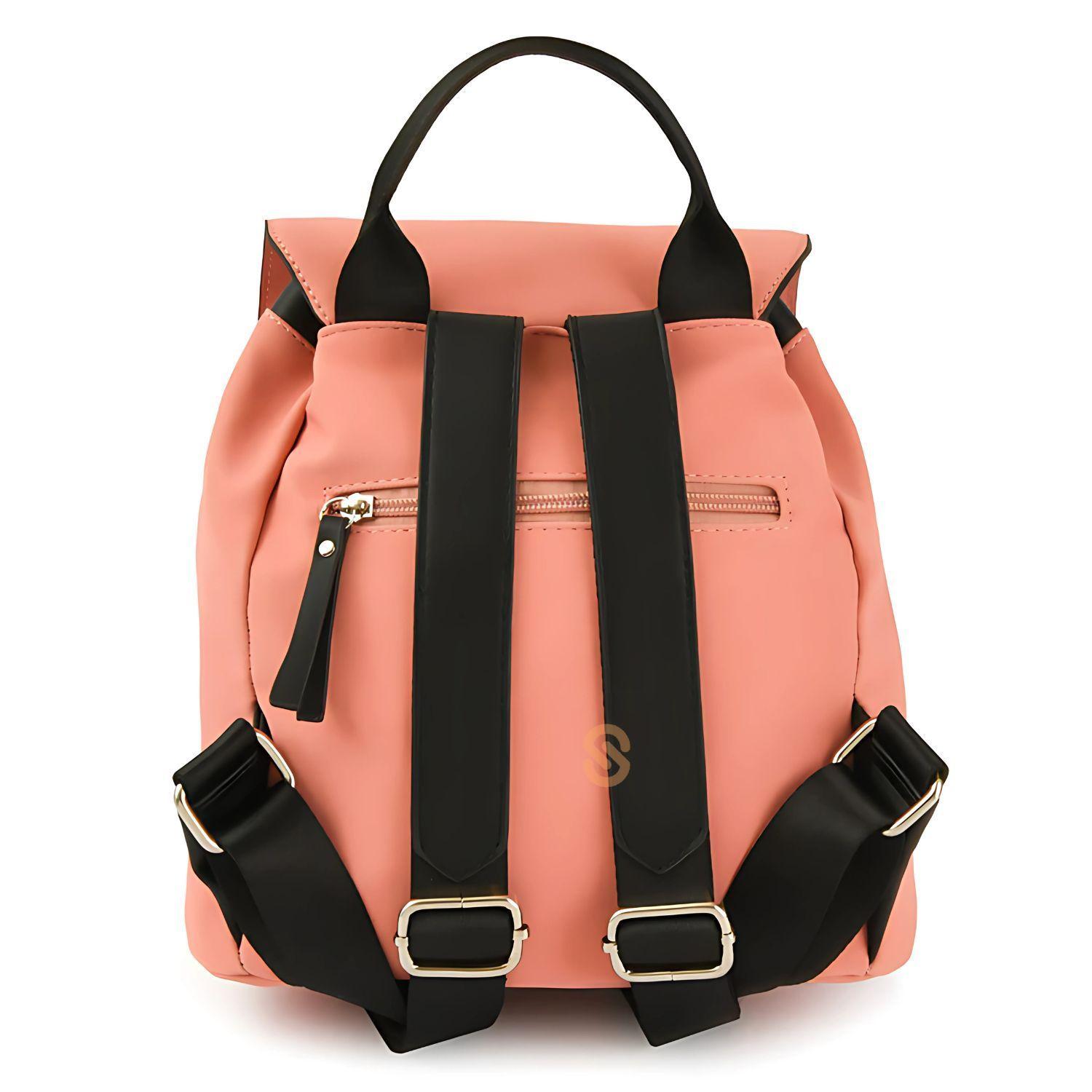 Mochila Con Tapa Mediana Lina Coral Ziol - SC-2