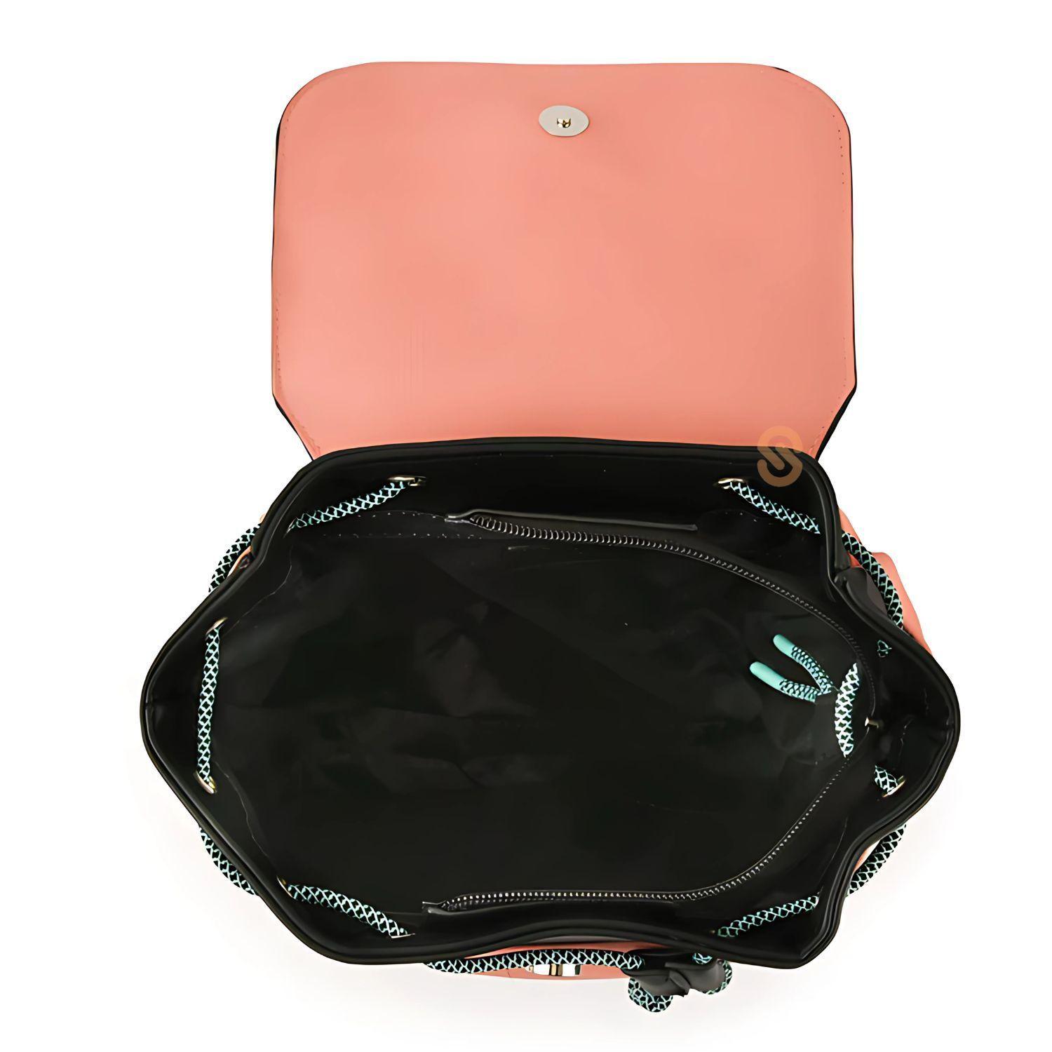 Mochila Con Tapa Mediana Lina Coral Ziol - SC-3